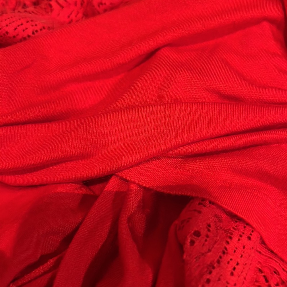 4/$30.     Rafaella Red Fully Lined Tassel‎ Shell, size large - Picture 12 of 14